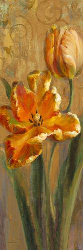 Parrot Tulips on Gold I von Danhui Nai