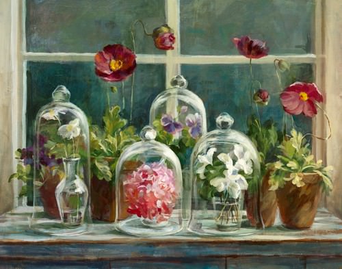 Purple Poppies Windowsill Crop von Danhui Nai
