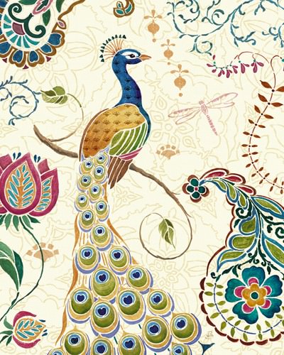Peacock Fantasy II von Daphne Brissonnet