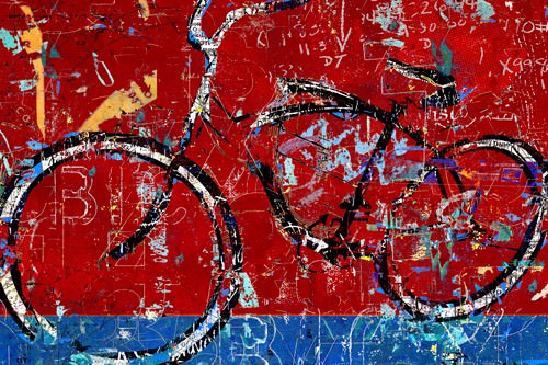 Red Graffiti Bike von Daryl Thetford