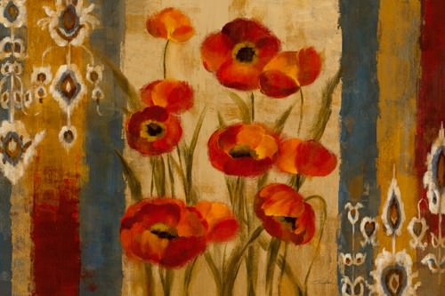 Ikat Floral Tapestry von Silvia Vassileva