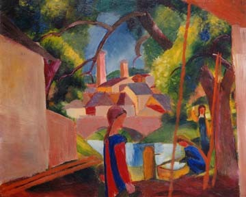 Kinder am Brunnen von August Macke