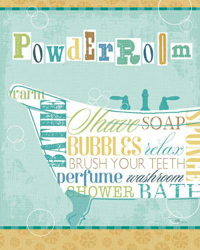 Bathroom Words Tub I von Pela Studio