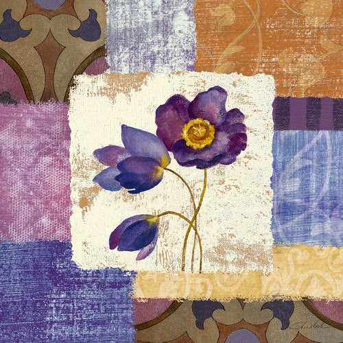 Tiled Poppies I - Purple von Silvia Vassileva