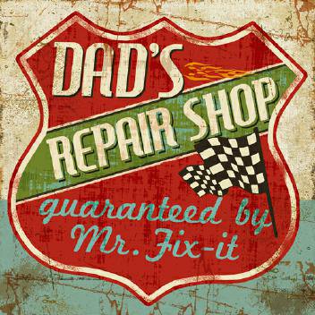 Mancave IV - Dads Repair Shop von Pela Studio