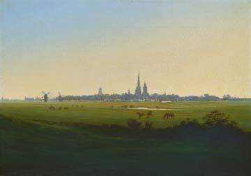 Wiesen bei Greifswald von Caspar David Friedrich