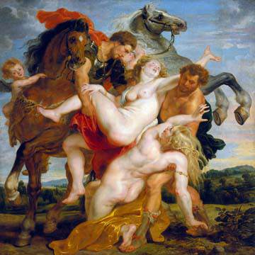 Raub der Töchter des Leukippos von Peter Paul Rubens