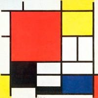 Komposition mit Rot, Gelb, Blau von Piet Mondrian