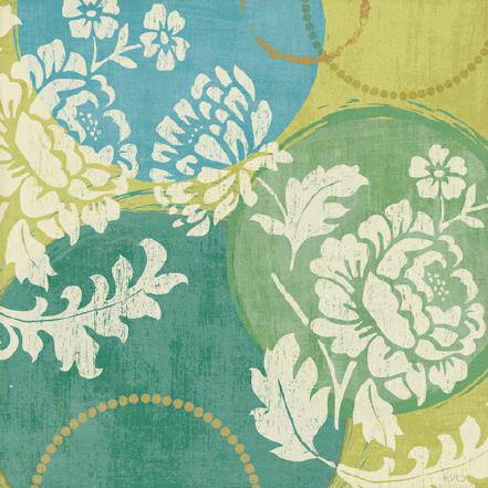 Floral Decal Turquoise II von Veronique Charron