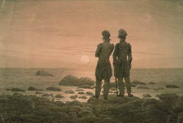 Zwei Männer am Strand von Caspar David Friedrich
