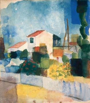 Das helle Haus von August Macke