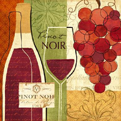 Wine and Grapes I von Veronique Charron