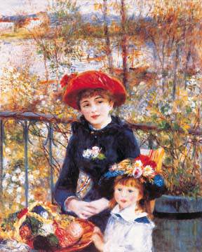 Deux soeurs sur la terrasse von Auguste Renoir