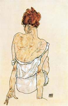 Sitzende Frau von Egon Schiele