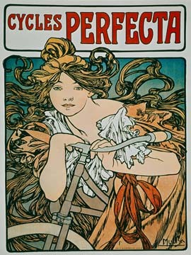 Werbeplakat Cycles Perfecta"   " von Marie Alphonse Mucha
